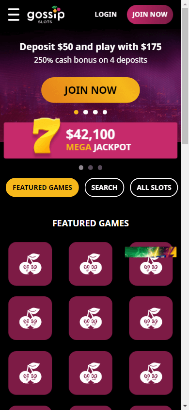 Gossip Slots Casino Mobile screenshot